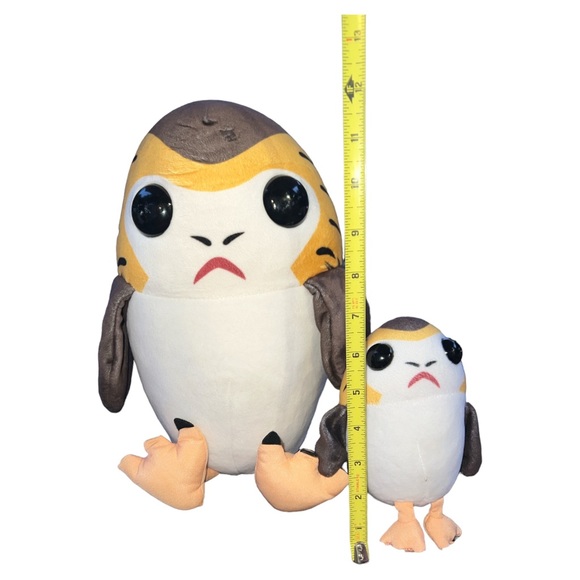 Star Wars Porg Lot Of 2 Squishy Pillow 12” Inches & 8” Inches Stuffed Figures - Picture 7 of 7